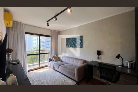Sala de TV de kitnet/studio para alugar com 1 quarto, 39m² em Cerqueira César, São Paulo