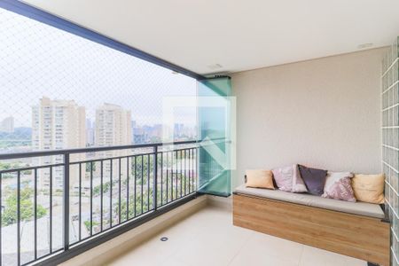 Varanda Gourmet de apartamento à venda com 2 quartos, 68m² em Santo Amaro, São Paulo