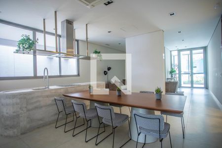 Área comum - Espaço Gourmet de kitnet/studio para alugar com 1 quarto, 26m² em Mirandópolis, São Paulo