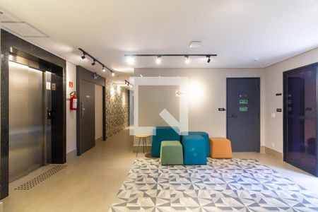 Studio à venda com 25m², 1 quarto e sem vagaHall social
