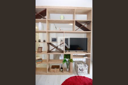 Sala/Cozinha de kitnet/studio para alugar com 1 quarto, 40m² em Panamby, São Paulo