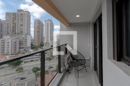 Studio à venda com 27m², 1 quarto e sem vagaVaranda