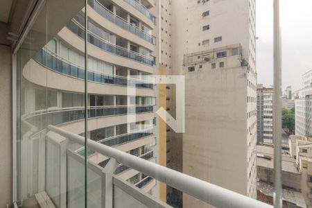 Varanda da Sala de apartamento à venda com 1 quarto, 45m² em Santa Ifigênia, São Paulo