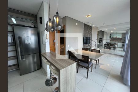 Sala/ cozinha  de apartamento à venda com 2 quartos, 78m² em Vila da Serra, Belo Horizonte