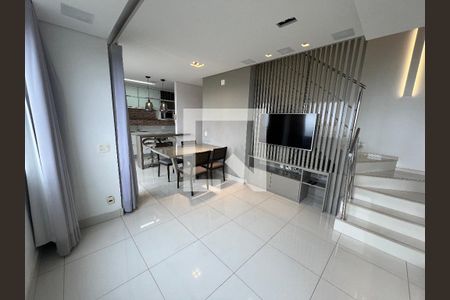 Sala/ cozinha  de apartamento à venda com 2 quartos, 78m² em Vila da Serra, Belo Horizonte