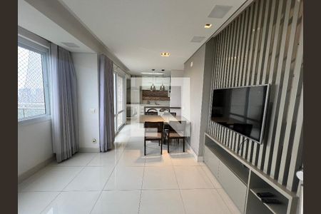 Sala/ cozinha  de apartamento à venda com 2 quartos, 78m² em Vila da Serra, Belo Horizonte