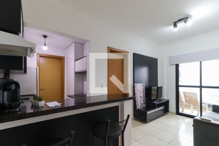 Sala de apartamento para alugar com 1 quarto, 42m² em Jardim Palma Travassos, Ribeirão Preto