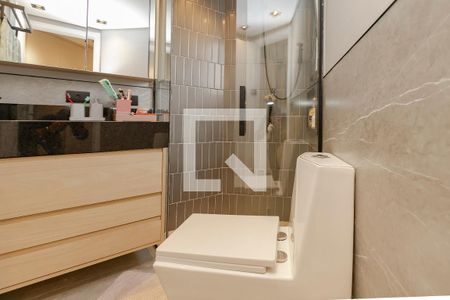 Banheiro da Suíte 1 de apartamento à venda com 3 quartos, 149m² em Campo Belo, São Paulo