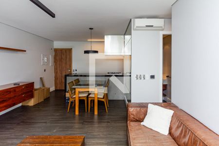 Sala de apartamento para alugar com 1 quarto, 78m² em Vila Nova Conceição, São Paulo