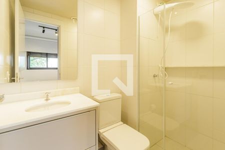 Banheiro da Suíte de apartamento à venda com 1 quarto, 26m² em Vila Olímpia, São Paulo