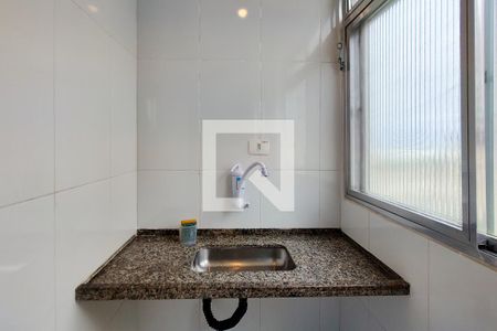 Cozinha de apartamento para alugar com 1 quarto, 33m² em Boqueirão, Praia Grande