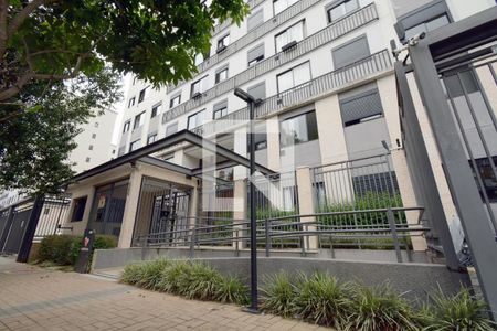 Apartamento para alugar com 35m², 2 quartos e 1 vagaFachada e portaria