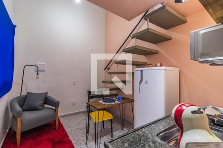 Sala/Cozinha de apartamento para alugar com 1 quarto, 22m² em Vila do Conde, Barueri