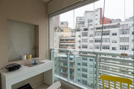 Varanda da Sala de kitnet/studio para alugar com 1 quarto, 47m² em Consolação, São Paulo