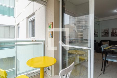 Varanda da Sala de kitnet/studio para alugar com 1 quarto, 47m² em Consolação, São Paulo