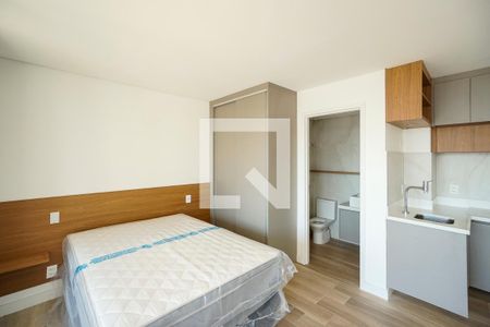 Sala quarto e cozinha de kitnet/studio para alugar com 1 quarto, 42m² em Vila Gomes Cardim, São Paulo