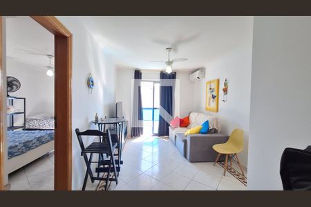 Sala de apartamento para alugar com 1 quarto, 65m² em Guilhermina, Praia Grande