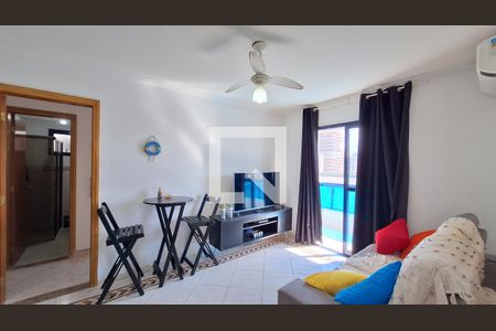 Sala de apartamento para alugar com 1 quarto, 65m² em Guilhermina, Praia Grande