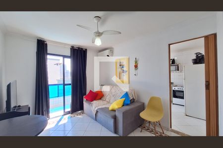 Sala de apartamento para alugar com 1 quarto, 65m² em Guilhermina, Praia Grande