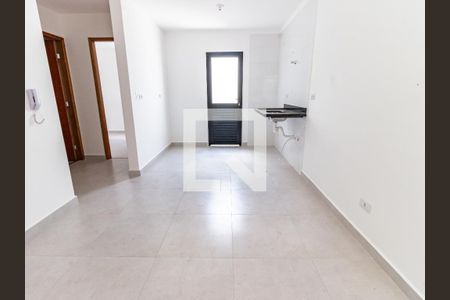 Sala/Cozinha de apartamento à venda com 2 quartos, 43m² em Chácara Mafalda, São Paulo