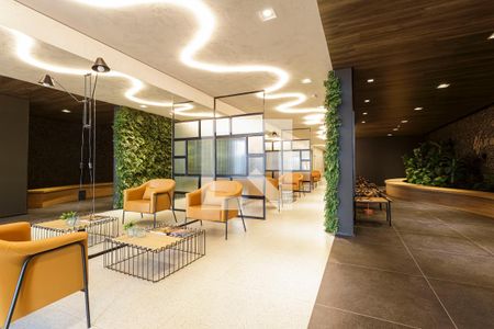 Studio para alugar com 26m², 1 quarto e sem vaga Studio para alugar com 26m², 1 quarto e sem vagaHall de entrada