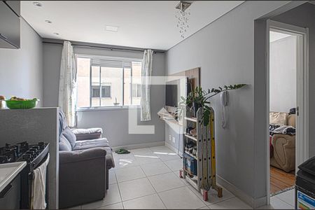 sala, cozinha e área de serviço compartilhadas_1 de apartamento para alugar com 2 quartos, 32m² em Parque Fongaro, São Paulo