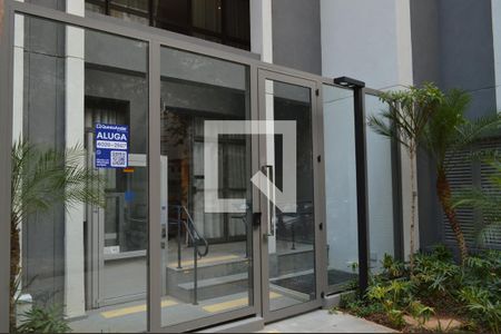 Studio para alugar com 24m², 1 quarto e sem vagaFachada + Plaquinha