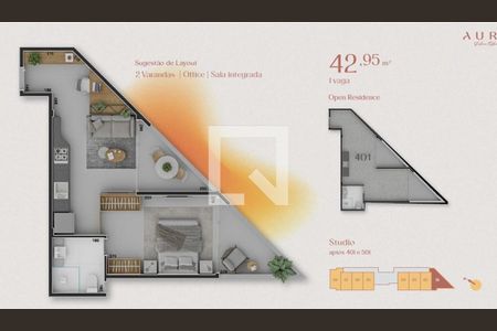 Apartamento à venda com 1 quarto, 42m² em Funcionários, Belo Horizonte