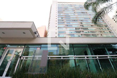 Apartamento à venda com 33m², 1 quarto e 1 vagaFachada e portaria