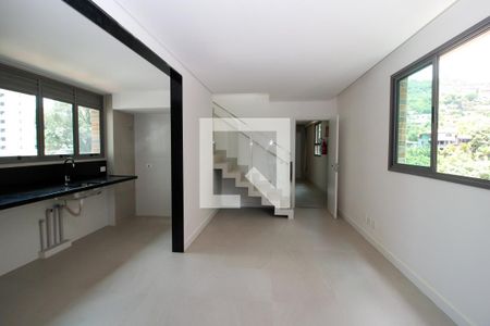 Sala e Cozinha de apartamento à venda com 3 quartos, 167m² em Serra, Belo Horizonte