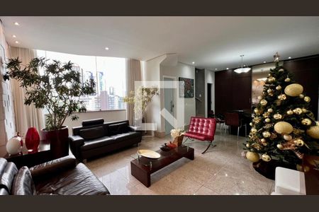 sala de apartamento à venda com 4 quartos, 300m² em Luxemburgo, Belo Horizonte