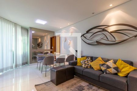 sala  de apartamento à venda com 3 quartos, 107m² em Anchieta, Belo Horizonte