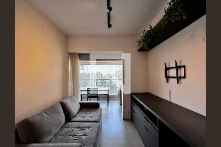 Sala de apartamento para alugar com 1 quarto, 33m² em Brooklin, São Paulo