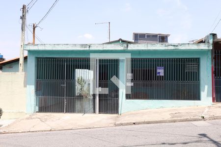 Casa para alugar com 50m², 1 quarto e sem vagaFachada do imóvel - Placa instalada no portão