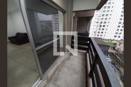 Varanda Sala/Quarto de apartamento para alugar com 1 quarto, 69m² em Centro, São Vicente