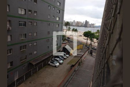 Vista da Varanda Sala/Quarto de apartamento para alugar com 1 quarto, 69m² em Centro, São Vicente