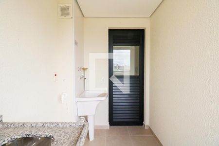 Varanda e Área de Serviço de apartamento à venda com 2 quartos, 61m² em Jardim, Santo André