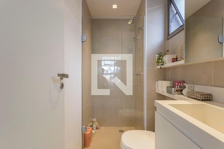 Banheiro de kitnet/studio à venda com 1 quarto, 25m² em Indianópolis, São Paulo