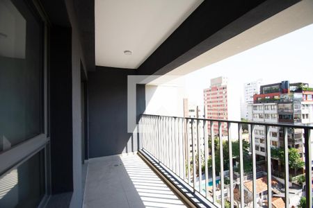 varanda Sala de apartamento à venda com 1 quarto, 34m² em Cerqueira César, São Paulo