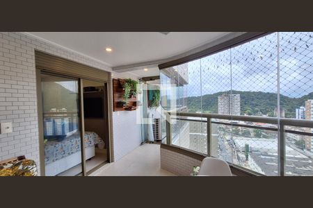 Varanda da sala de apartamento para alugar com 3 quartos, 118m² em Canto do Forte, Praia Grande