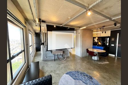 Sala Com telão de apartamento à venda com 1 quarto, 70m² em Carandiru, São Paulo