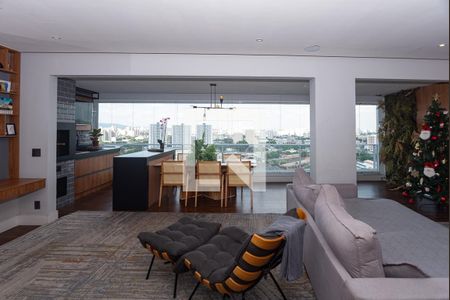 Sala de apartamento à venda com 3 quartos, 134m² em Vila Anastácio, São Paulo