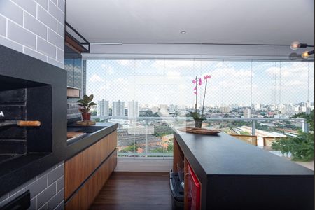 Varanda Gourmet de apartamento à venda com 3 quartos, 134m² em Vila Anastácio, São Paulo