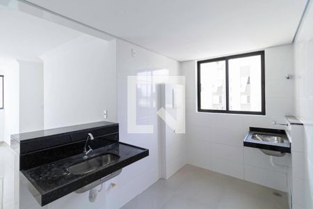 Cozinha e Área de Serviço de apartamento à venda com 2 quartos, 53m² em São Gotardo, Belo Horizonte