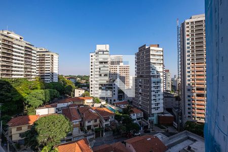 Sala/Cozinha - Vista Varanda de apartamento à venda com 1 quarto, 30m² em Sumaré, São Paulo