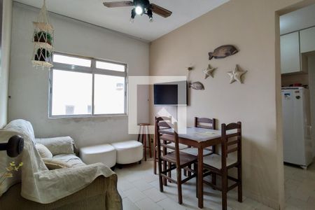 Sala de apartamento para alugar com 1 quarto, 40m² em Guilhermina, Praia Grande