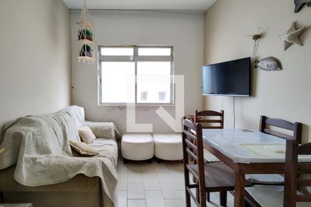 Sala de apartamento para alugar com 1 quarto, 40m² em Guilhermina, Praia Grande