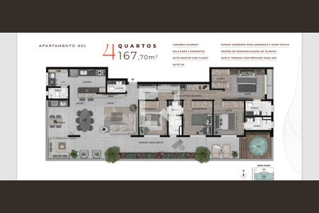Apartamento à venda com 4 quartos, 241m² em Gutierrez, Belo Horizonte