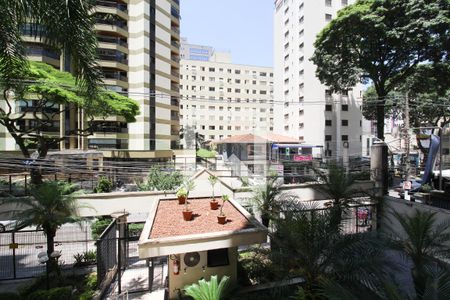 Vista Varanda Sala de apartamento para alugar com 1 quarto, 39m² em Indianópolis, São Paulo