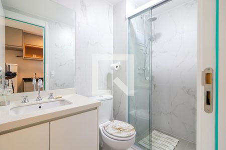 Banheiro de kitnet/studio para alugar com 1 quarto, 25m² em Butantã, São Paulo